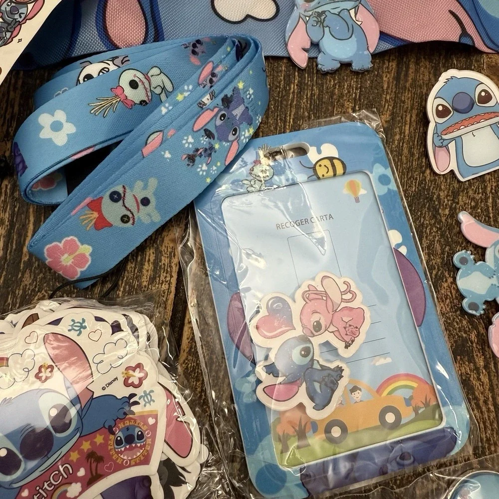 Lilo & Stitch Lot Of 10 Sets Party Favor Birthday Keychain Stickers Jewelry Bags